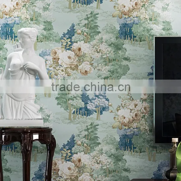 Interior Flower Tree Pattern Wallpaper /natural Wallpaper photo-3