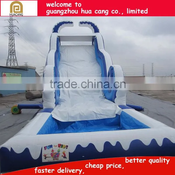 2016 China Funny Giant Inflatable Slide/titanic Inflatable Long Slide With Large Pool photo-2