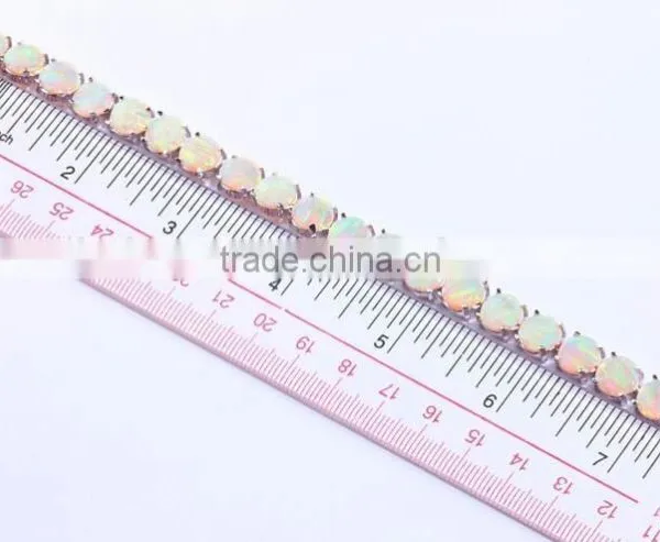 White Opal Stone 925 Sterling Silver Costume Jewelry Imported Bracelets China photo-6