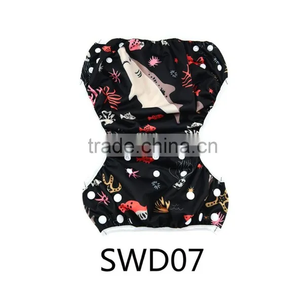 2016 Alva Newest Amazing Swimming Diapers Position Prinrted Reusable and Washable Cloth Baby Swim Diapers Made in China photo-5