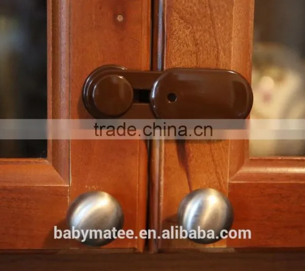 Baby Proofing Adjustable Cabinet Locks Plastic Latch/ Door Latch for Cabinets & Appliances Baby Safety Drawer Lock photo-3