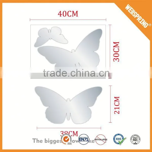 Famous Flying Butterfly Natural Mirror Wall Sticker photo-2
