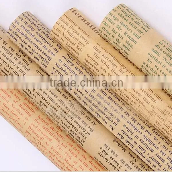 2016 Best Selling Flower Wrapping Paper Printed Kraft Paper photo-6