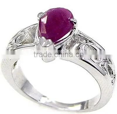 Wholesale RUBY Ring & .925 Sterling Silver Ring Online Silver Jewelry Wholesaller