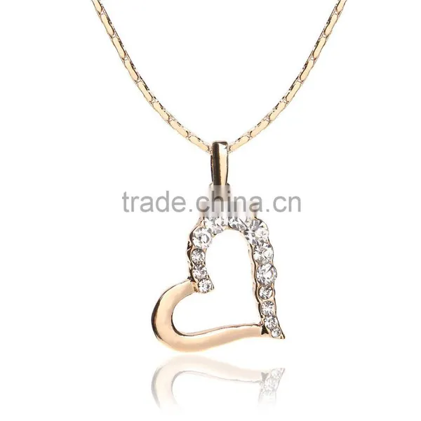 18k Fashion Gold Heart Jewellery Designs Statement Necklace 2015 Supplier's Choice photo-2
