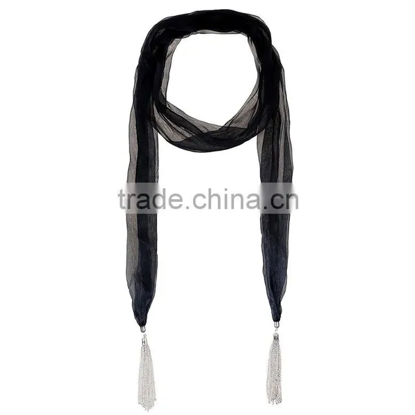 Wholesale Commute Simple Tassel Scarf,muslin Scarf photo-5