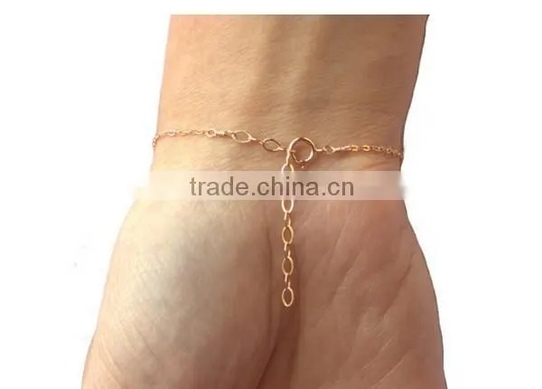 Luxury Slave Chain Link Interweave Finger Ring Hand Harness Bracelet Jewelry photo-4