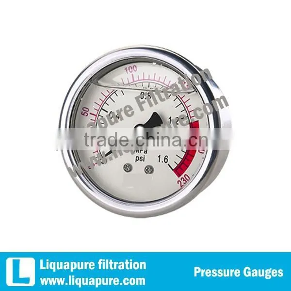 3" Center Mount Oil Filled Pressure Gauge