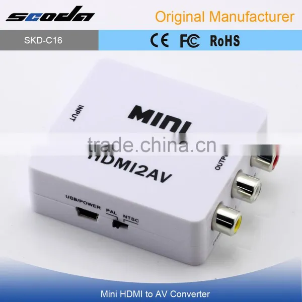 Mini Hdmi to av Out Support NTSC and PAL Two TV Format photo-2