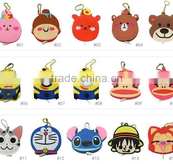 Round Plastic Mini Promotional Measure Tape,soft PVC Measure Tape photo-3