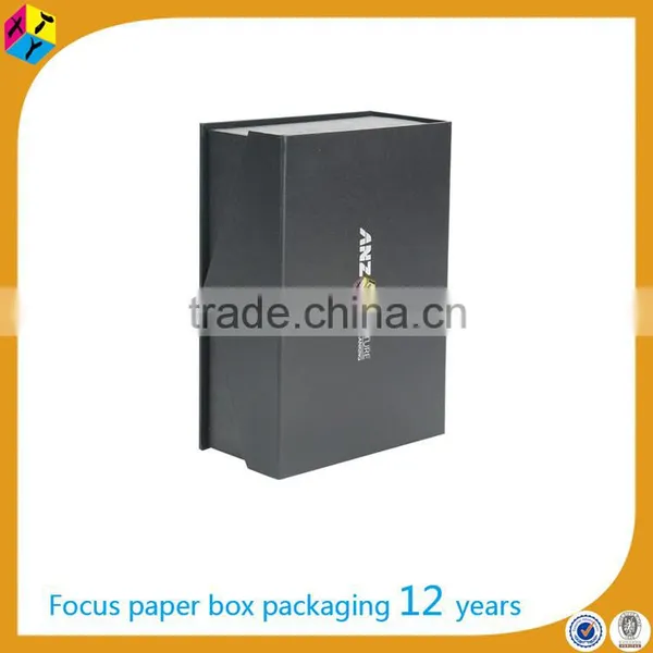Black Gift Flip Top Boxes With Magnetic Catch photo-4