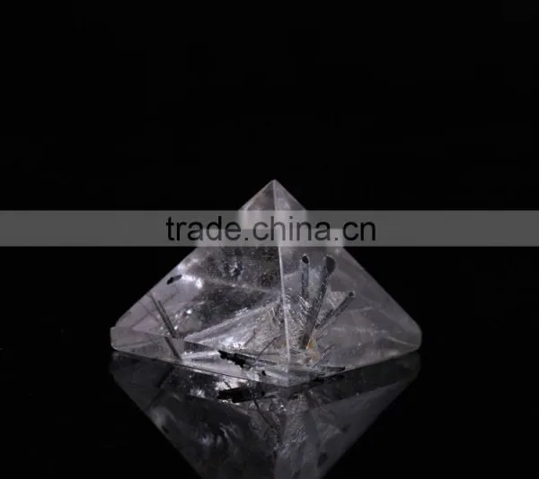 Hot Sale 100% Natural Transparent Pure Pyramid Quartz Crystal Clear Pyramid photo-5