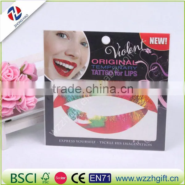 2016 New Fashion Sex Products Variety of Design One-timeTattoo Stickers To Kiss Your Mouth photo-5