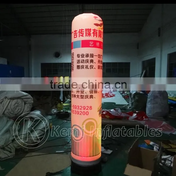 3m LED Lighting Inflatable Pillar With Custom Digital Printing With Rotatable Base Blower LED Inflatable Tube With Rotate Blower photo-2