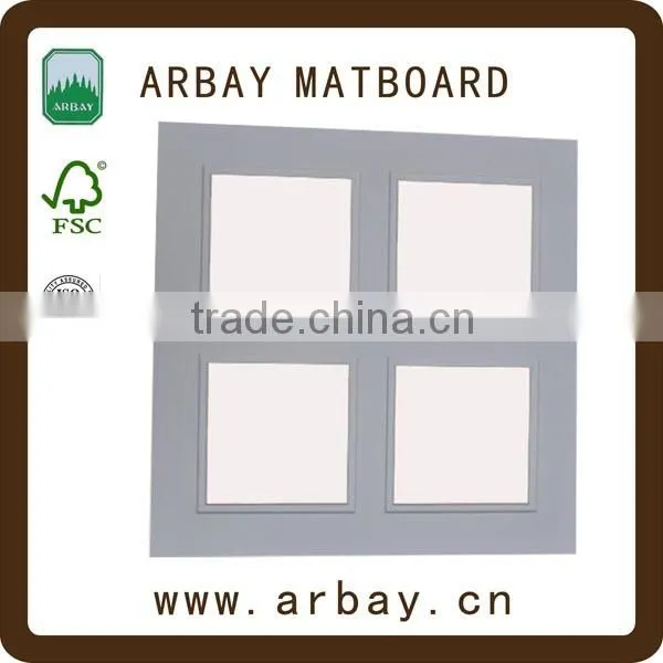 4ply Moorman Fabric Matboard White Cream Smooth Mat Board Double-Sided Pebble Embossed Matboard photo-3