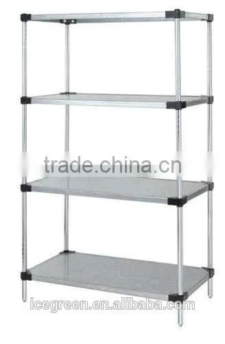 Stainless Steel Mobile Solid Shelf With Casters photo-2