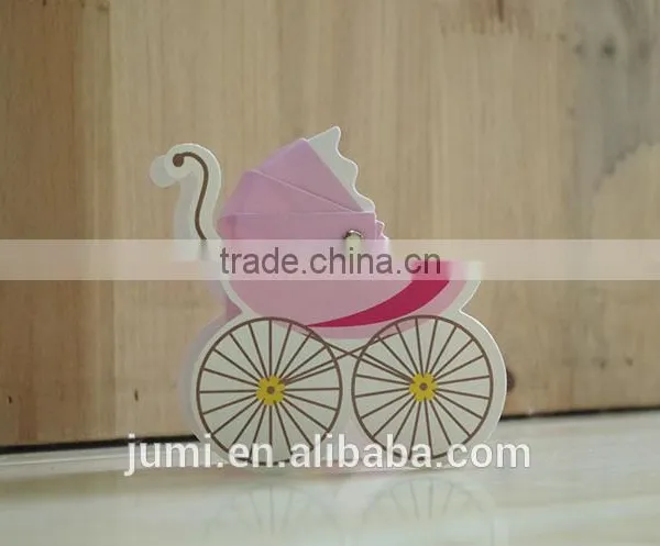 Baby Carriage Stroller Birthday Boy Girl Baby Shower Favor Candy Box photo-3