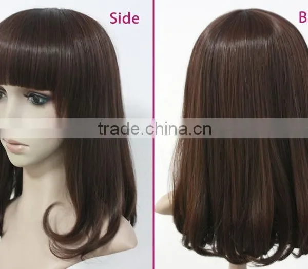 Bob Wig Kinky Curly u Part Hair Ombre Wig Hair Dye Wig Human Hair Topper Wig photo-3