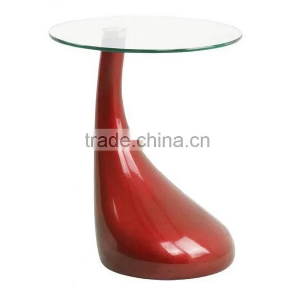 Space Saving Furniture Glass Top ABS Base Jupiter End Table photo-5