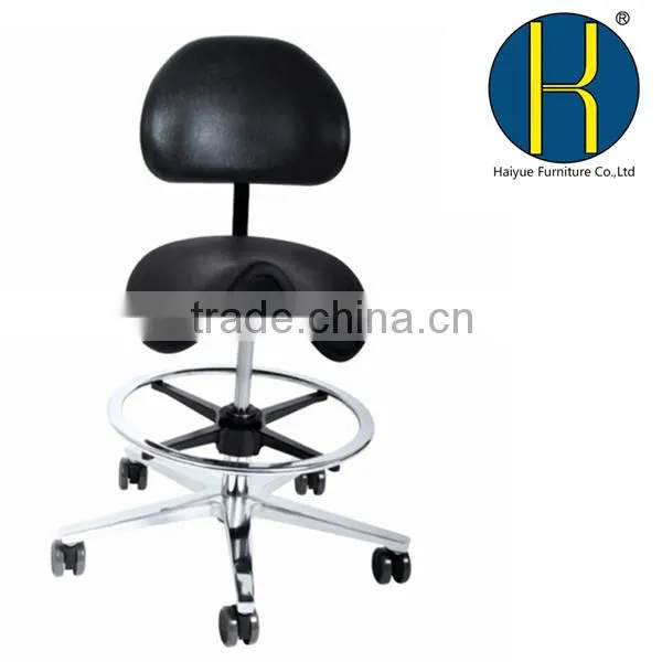 Triumph Boss Caressoft Plus Drafting Stool With Back Cushion / Chrome-finished Adjustable Stool Upholstered photo-2