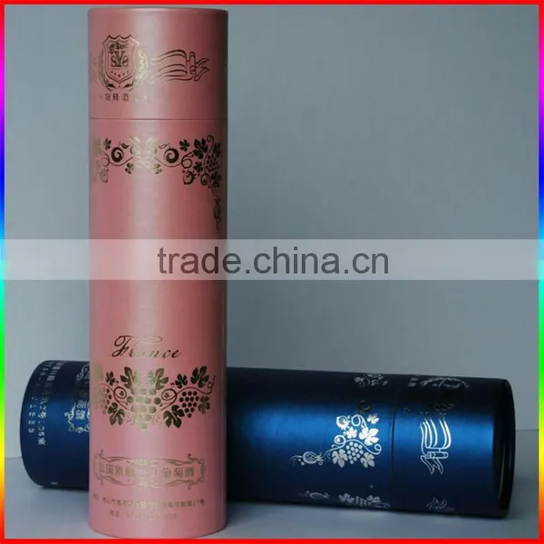 Custom Print Cylinder Tube Wine Paper Box Packaging photo-2