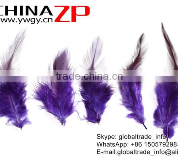 Top Supplier ZPDECOR Bulk Sale Selected Prime Quality Purple Chicken Rooster Saddle Feathers photo-2