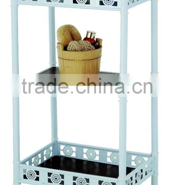 3 level space saver storage shelf metal bathroom