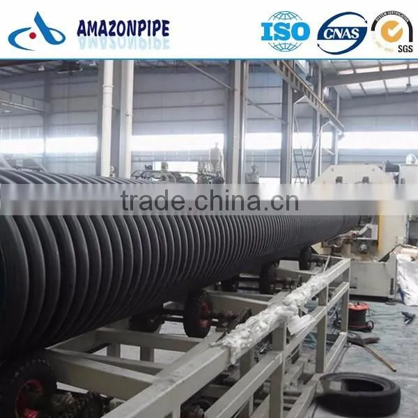 DWC Drainage Pipe HDPE Double Wall Corrugated Pipe SN4 SN8 photo-2