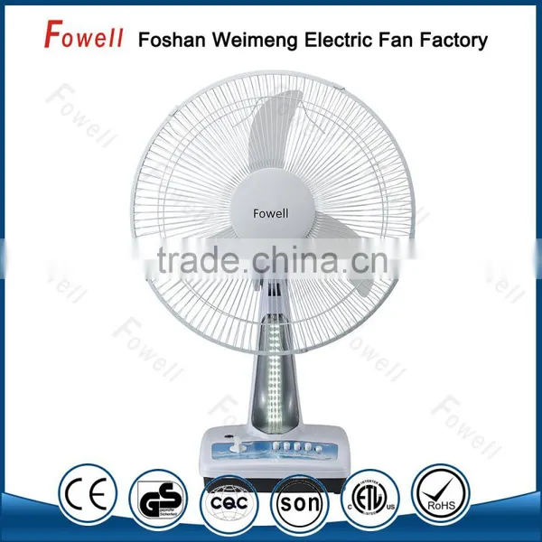 2016 New On Sale Now Electric Ac&Dc Rechargeable Fan With Lights