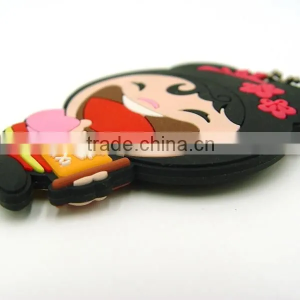Custom Cute Girl Shaped Keychain Pvc Factory From China photo-2