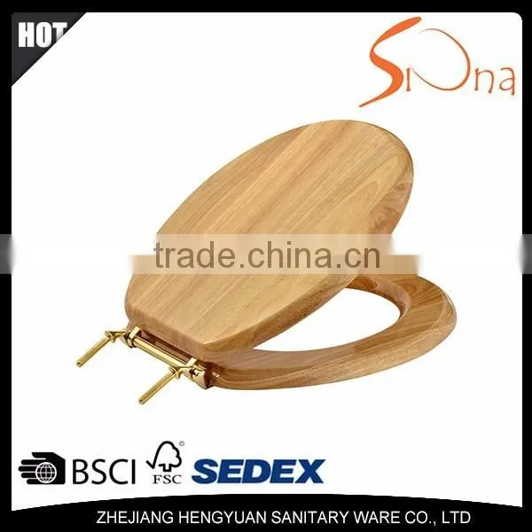Decorative Sanitary Soft Close Solid Oak Toilet Seats