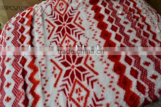 Adult Size pv Fabric Sherpa Fabric Blanket With Two Layers Pakistan Blanket