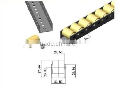 JY-2048|Sliding Roller Track With Yellow Wheels of PP Material|Linear Guide for Assembly Line photo-6
