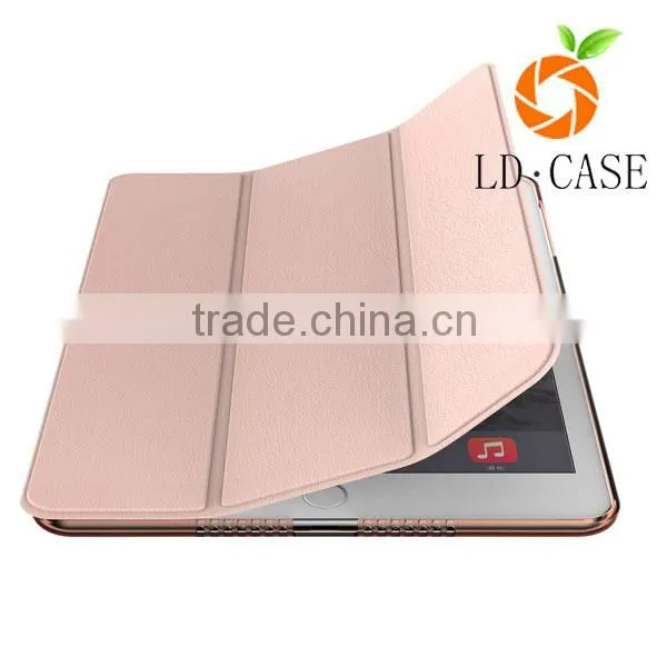 Slim Fit Smart Stand Auto Wake Sleep for Apple Ipad Protective Durable Handmade PU Leather Tablet Case Cover photo-5
