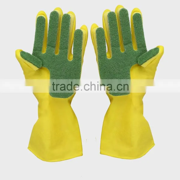 Gloves Household Wholesale Washing Heavy Duty Cleaning Sponge Kitchen Hand Gloves photo-3