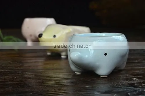 Animal Porcelain Flower Pot Fashion Crafts