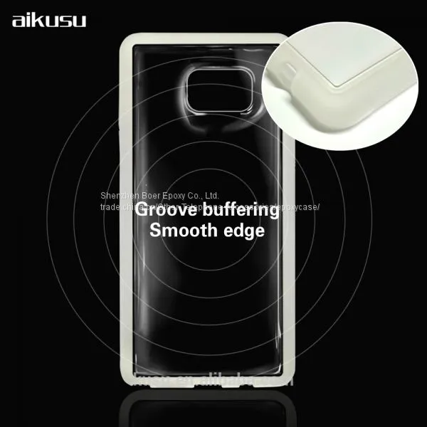 Anti Gravity Transparent Epoxy Resin TPU + PC Phone Cover Case for Note 7