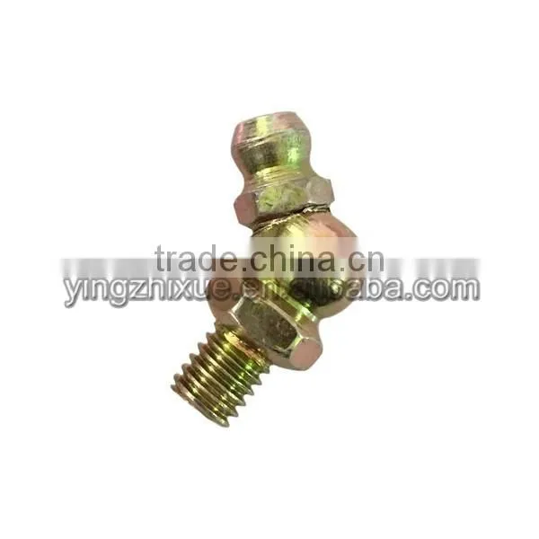 M6x1 45degree Grease Gun Zerk Fitting Yellow Zinc Plated photo-2