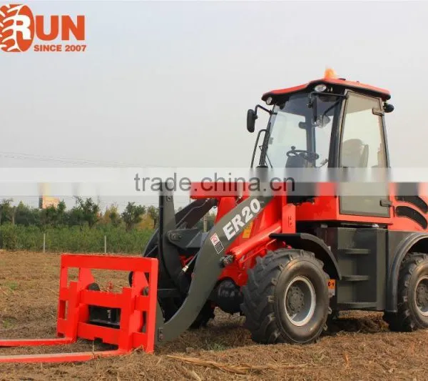 2.0 Ton Qingdao Everun Farm Machinery Small Snow Shovel Loader With Tyre Chain photo-2