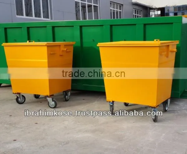 1100lt Metal Waste Container Bin