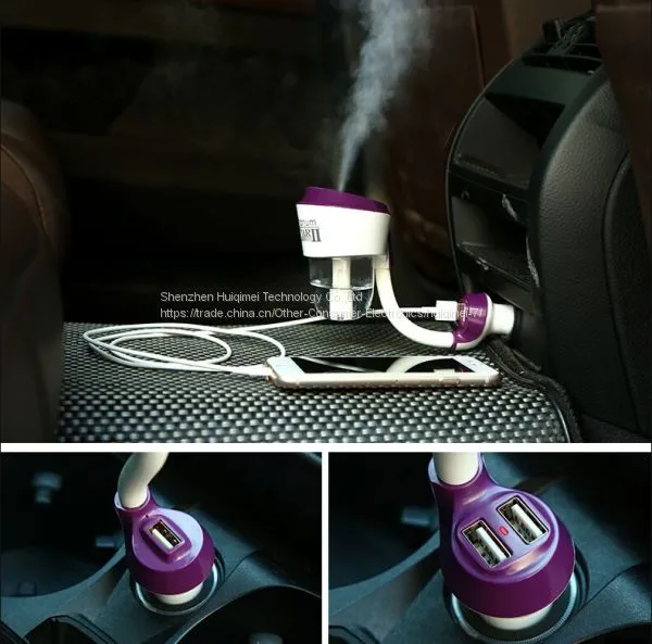 Car Air Purifier Usb Air Humidifier Aromatherapy Diffuser Car Aroma Diffuser Cool Mist Ultrasonic Humidifier photo-2