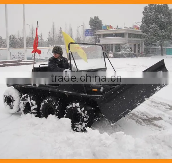 XBH 8x8-2 Amphibious Vehicle With Forklift Reversible Snow Plough Shovel Snow Special Car Snow Cleaning Vehicle photo-3