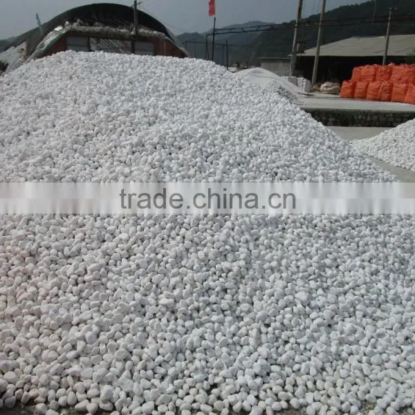 Natural River Stone White Round Pebble Stone 2-4cm photo-4