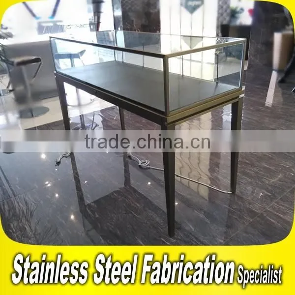 Bespoke Stainless Steel Glass Jewelry Display Showcase photo-5