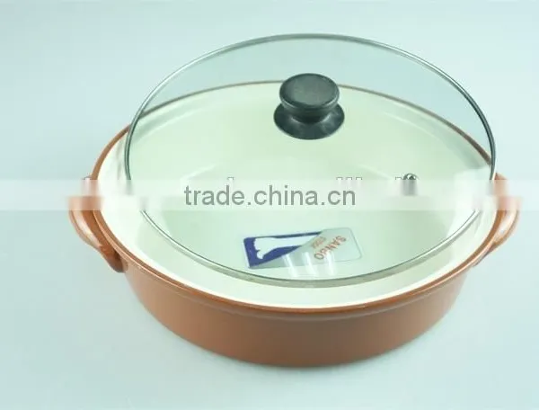 Wholesale Stock Terracotta Colour Casserole With Glass Lid,terracotta Pot photo-2