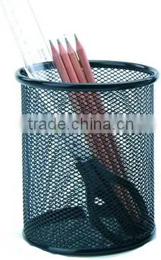 High Quality Office Desk Metal Mesh Decorative Pen Holder photo-2