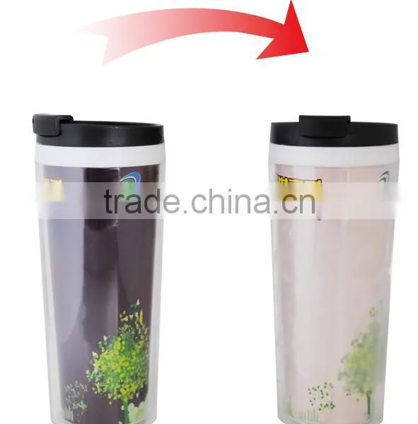 PS Double-wall Color Change Plastic Travel Mug photo-5