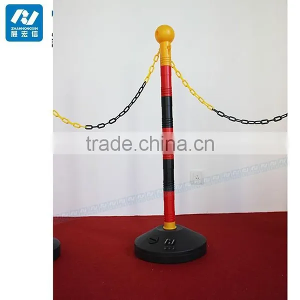 Water Filled Black Color Base Plastic Rope Stanchion photo-2