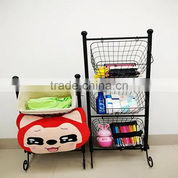 High Quality Metal Storage Holder Bedroom Kitchen Wire Storage Shelf photo-3