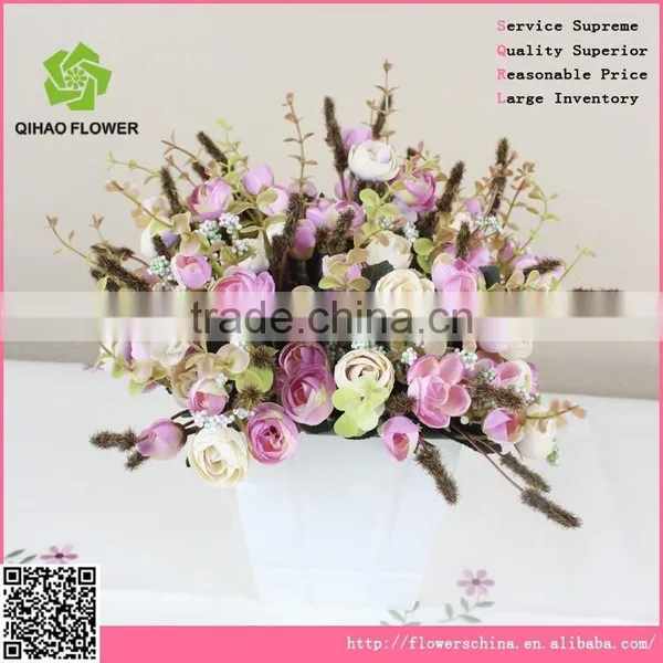 Autumnal Artificial Camellia Flower Decorative Landscaping Flower Bouquet photo-3